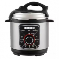Panela De Pressão Eletrica Essencial 3L 700W Inox Com Preto 220V na Casas Bahia