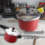 Panela de Pressão Fechamento Externo Antiaderente Premium Vermelha 4,5L – Alegrete na Amazon