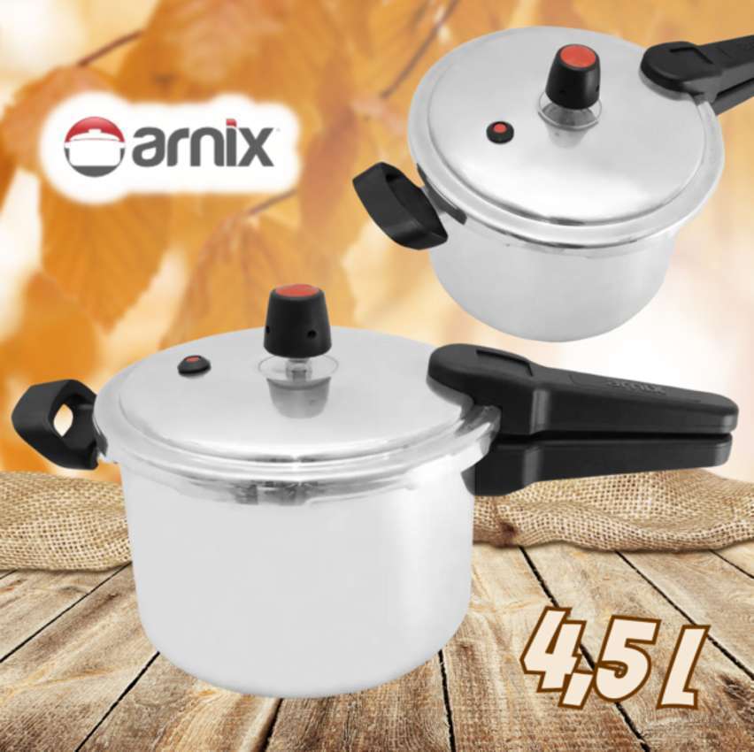 Panela De Pressão Fechamento Externo Polida 4,5 Litros – ARNIX na Magazine Luiza