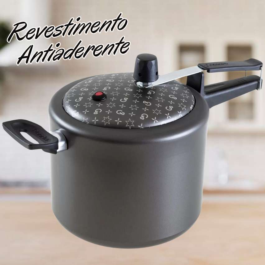 Panela de Pressão Panelux Antiaderente 4,5L – Grafite Magnific 5000020 na Magazine Luiza