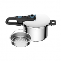 Panela De Pressão Rochedo Inox Trendy 6 Litros Fechamento Externo Com Cesta De Vapor na Amazon