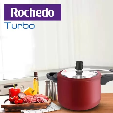 Panela de Pressão Rochedo Turbo Revestida Vermelha 4,5L na Magazine Luiza
