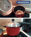 Panela de Pressão Tramontina Antiaderente – Vermelha 4,5L Vancouver na Amazon