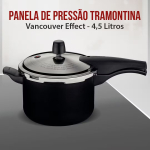 Panela de Pressão Tramontina Vancouver Effect em Alumínio com Revestimento Interno e Externo em Antiaderente Starflon Max Preto 20 cm 4,5 L na Amazon