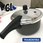 Panela de Pressão Tramontina Vancouver Effect em Alumínio com Revestimento Interno e Externo em Antiaderente Starflon Max Preto 24 cm 6 L na Amazon