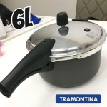Panela de Pressão Tramontina Vancouver Effect em Alumínio com Revestimento Interno e Externo em Antiaderente Starflon Max Preto 24 cm 6 L na Amazon