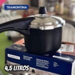 Panela de Pressão Tramontina Vancouver Effect em Alumínio com Revestimento Interno e Externo em Antiaderente Starflon Max Preto 20 cm 4,5 L na Amazon
