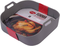 Panela de Silicone Quadrada Fritadeira Microondas C/Alça Forma 20x20cm Cesto para Air Fryer na Amazon