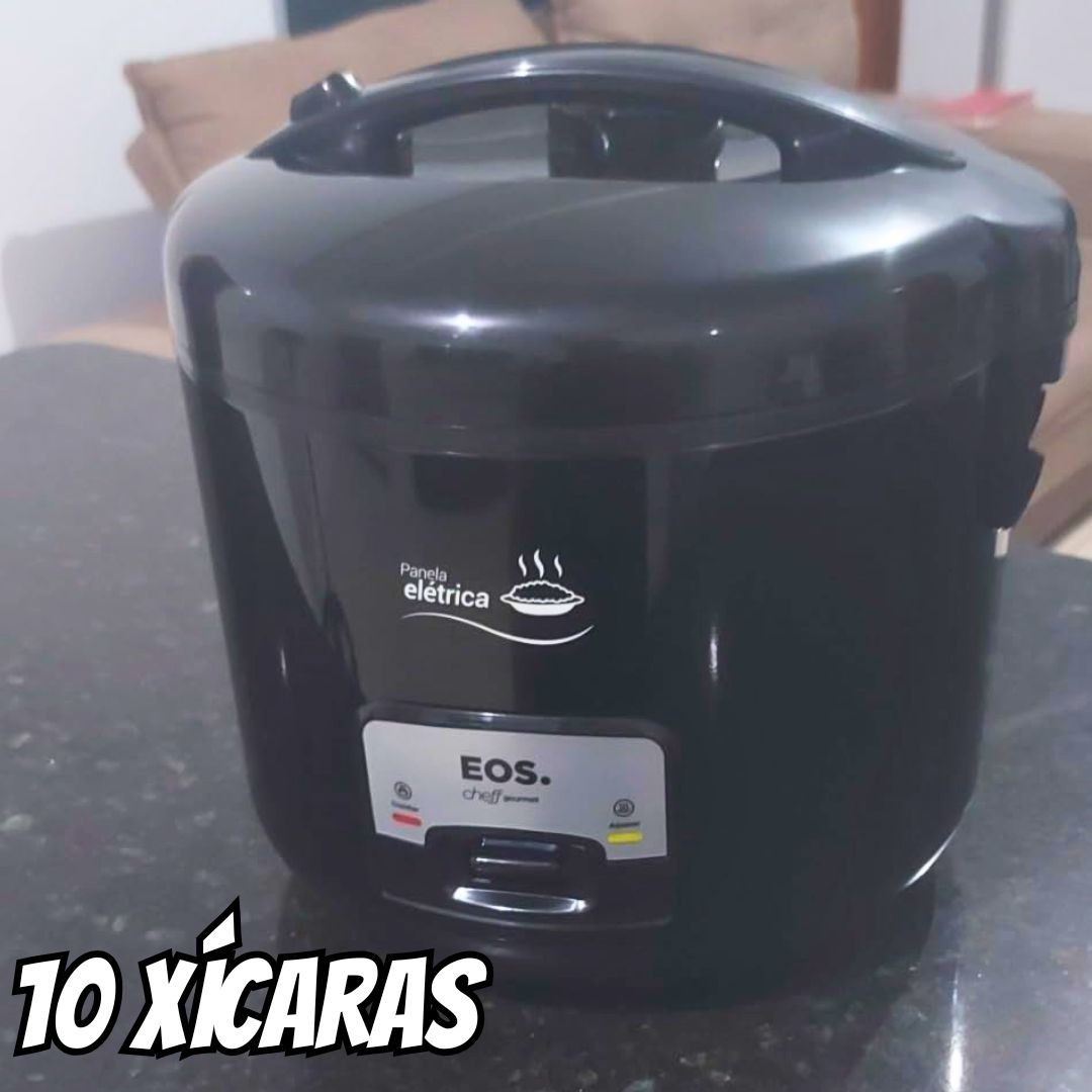 Panela Elétrica de Arroz Eos 10 Xícaras Preta Epa10p na Amazon