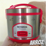 Panela Elétrica de Arroz, Mondial, Vermelho/Inox, 500W, 220V – PE-45-6X na Amazon