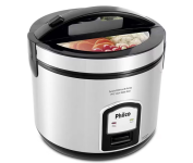 Panela Elétrica de Arroz Philco PH5 Visor Glass 5 Xícaras – Preta/Inox na Casas Bahia