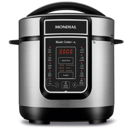 Panela Elétrica de Pressão Mondial 3L Inox Preto 220V PE-40 na Casa e Vídeo