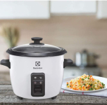 Panela Elétrica Electrolux vapor arroz capacidade 1,3L 7 xícaras manter aquecido panela removível antiaderente tampa vidro RCB50 branca 220v por Rita Lobo na Amazon
