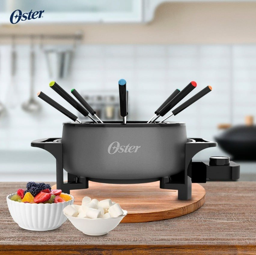 Panela Elétrica Oster Para Fondue ONFD100 1000W 110V Cinza na Girafa