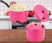 Panela Pipoqueira Antiaderente Alumínio Nacional 20 Cm 4,6l rosa na Amazon