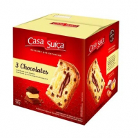 Panettone Casa Suíça 3 Chocolates 500g na Drogaria Araujo