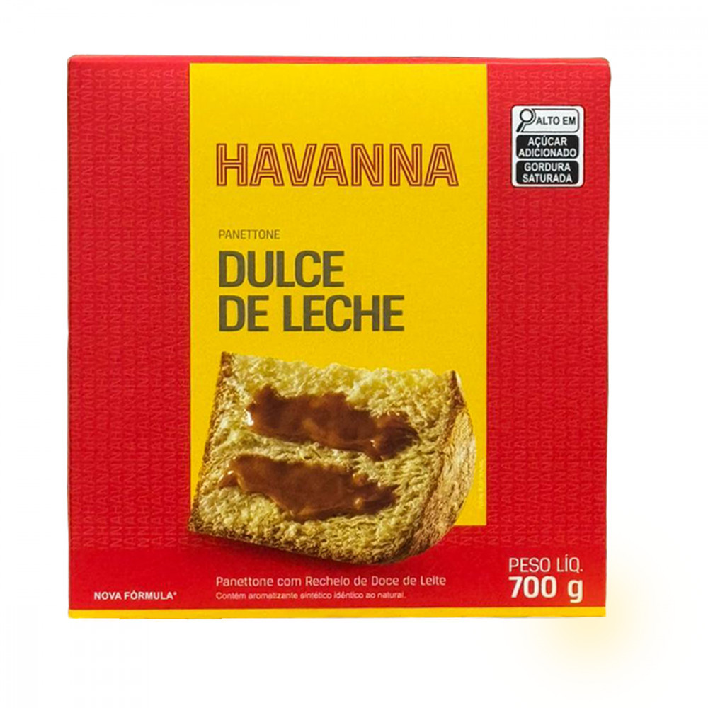 Panettone Havanna massa lisa com recheio de Doce de Leite 700g na Shopee