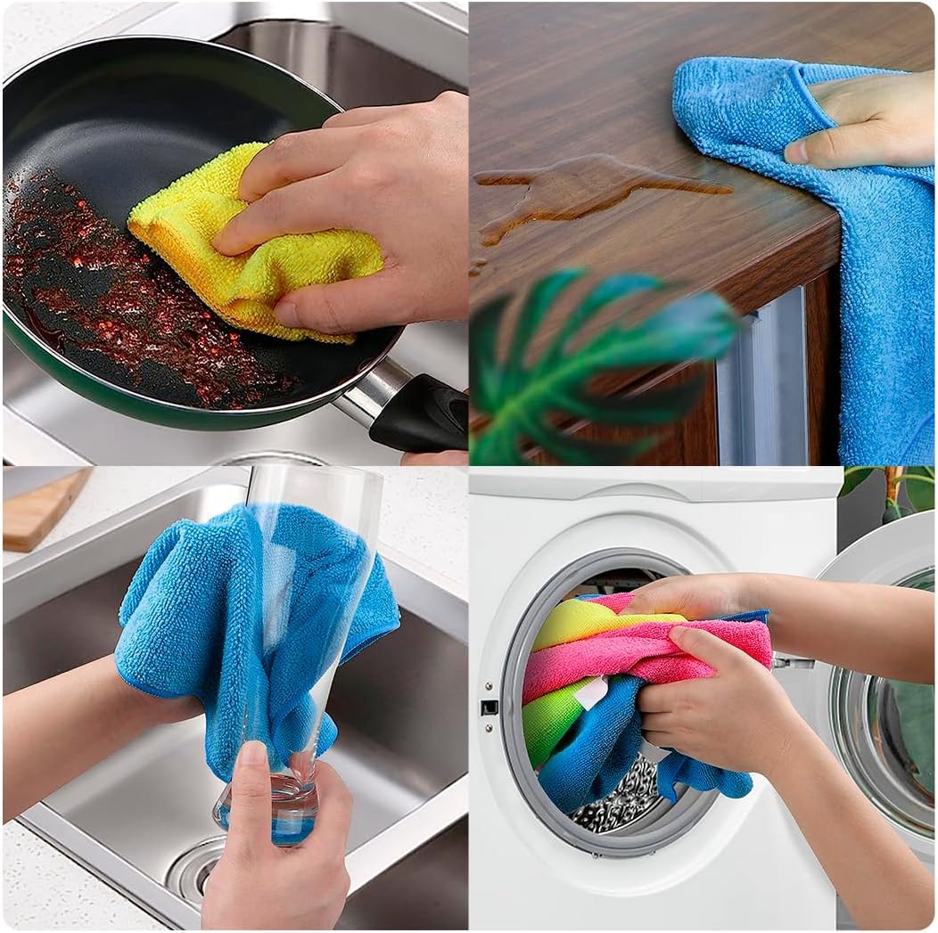 Pano de Microfibra Kit Com 5 unidades, Não Solta Fiapos e Pelinhos, Não Risca, Perfeito Para Lavagem de Carros, Multiuso, Lavável, Reutilizável, Limpeza, Automotivo, Vidro, Doméstica, Limpa Espelho na Amazon