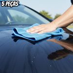 Pano de Microfibra Kit Com 5 unidades, Não Solta Fiapos na Amazon