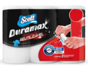 Pano Reutilizável em Rolo, Branco, 174 Folhas – Scott Duramax  (3 Unidades de 58 Folhas) na Amazon