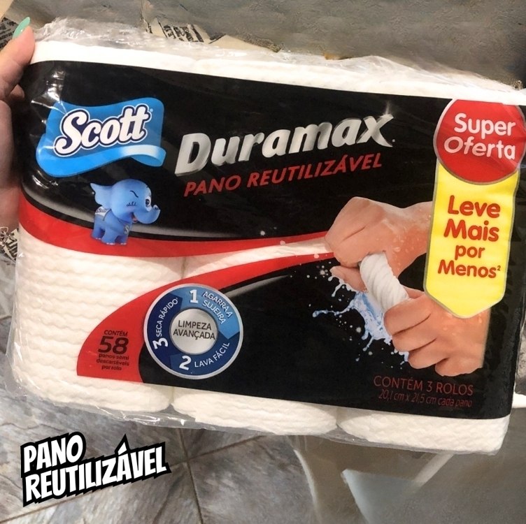 Pano Reutilizável Scott Duramax Rolo – 174 unidades na Amazon
