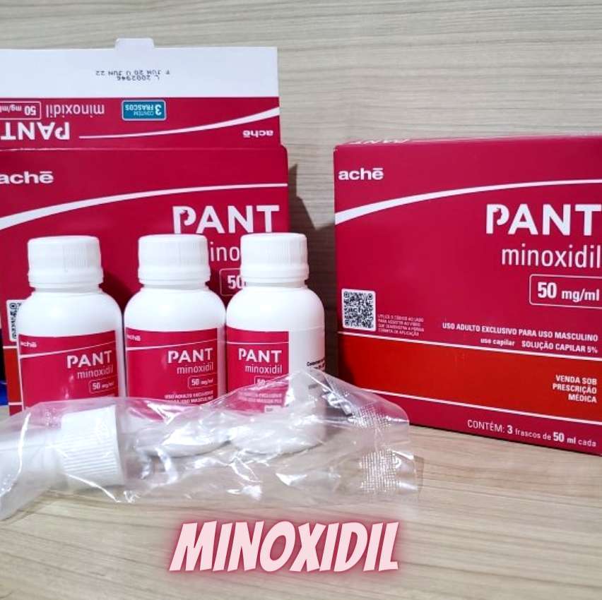 Pant Minoxidil 50mg/ml Solução Capilar 3 Frascos com 50ml cada na Droga Raia