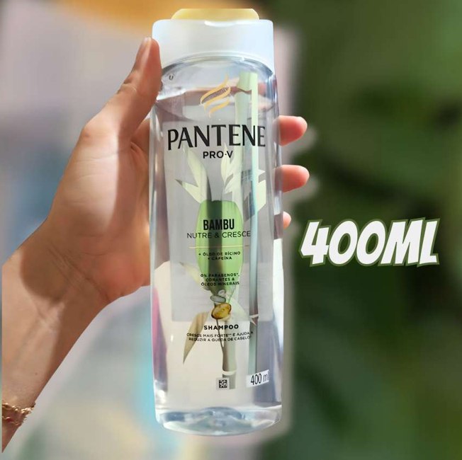 Pantene Bambu Shampoo, 400 ml na Amazon