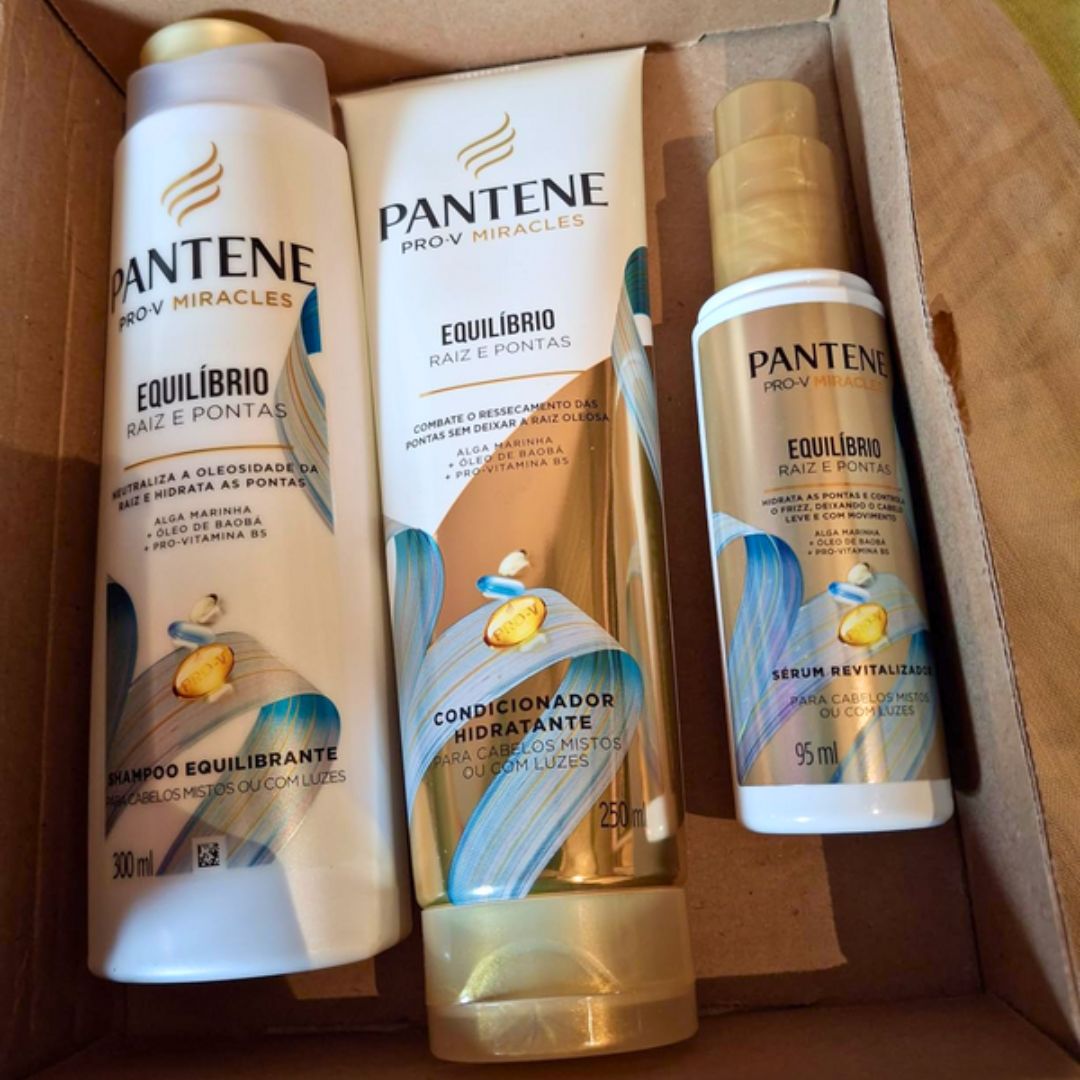 Pantene Kit PRO-V Miracles Equilíbrio Raiz e Pontas com Shampoo para cabelos mistos 300 ml, Condicionador Hidratante para pontas ressecadas 250 ml, e o Sérum revitalizador 95 ml na Amazon