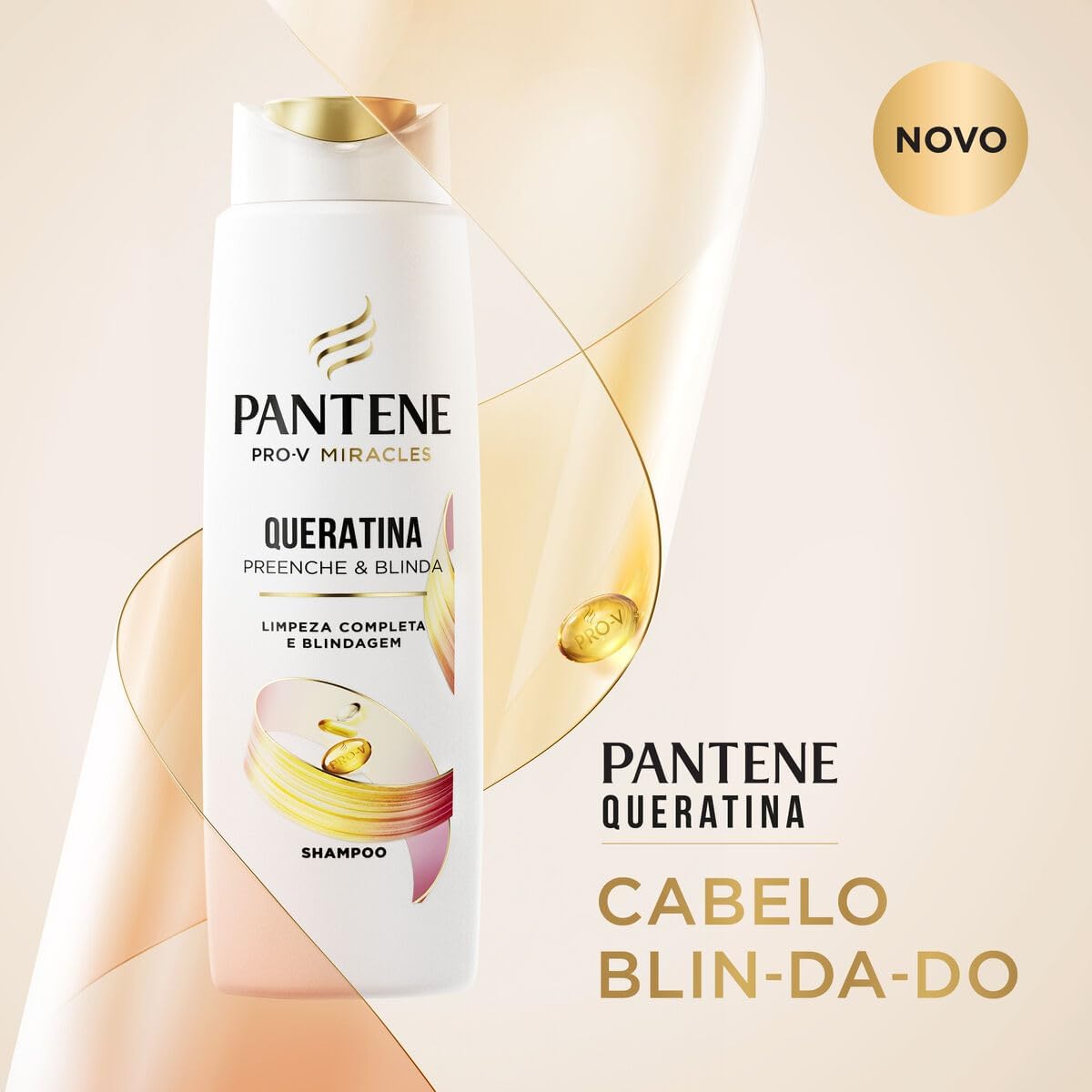 Pantene Shampoo Queratina 300 ml na Amazon