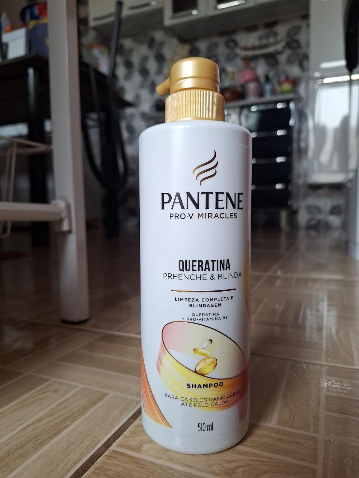Pantene Shampoo Queratina 510 ml na Amazon