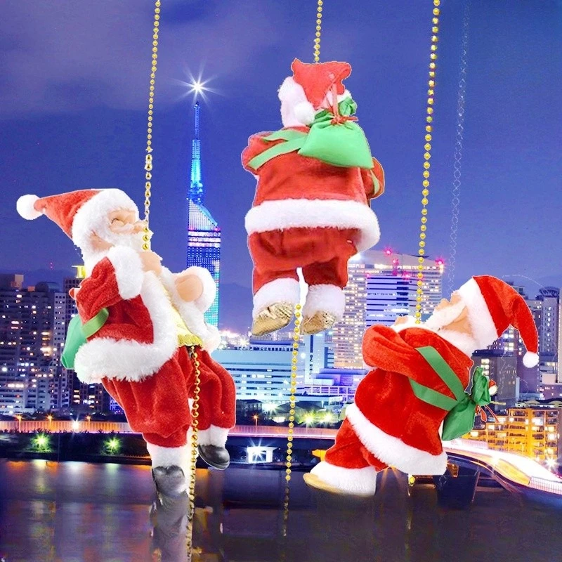 Papai Noel AO AR LIVRE Subindo Escadas Elétricas Operadas Por Bateria Subindo E Descendo Escalando Papai Noel Com na Shopee