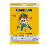 Papel Colorido A4 120g/m², Canson, 66667163, Criativo Cards, 8 Cores, 24 Folhas na Amazon