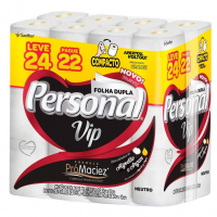 Papel Higiênico Dupla Camada Branco 24 Unidades - Recorrência: R$ 28,66 na Amazon