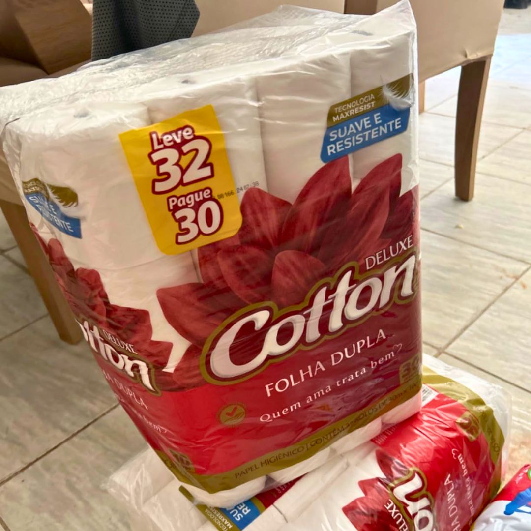 Papel Higiênico Folha Dupla Neutro LV32 PG30 2 x 32 x 30 cm, Cotton na Amazon