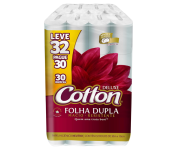 Papel Higiênico Folha Dupla Neutro LV32 PG30 2 x 32 x 30 cm, Cotton na Amazon