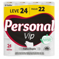 Papel Higiênico Folha Dupla Neutro Personal Vip 30m Pacote Leve 24 Pague 22 Unidades na Shopee