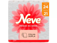 Papel Higiênico Folha Dupla Neve Toque de Seda – 24 Rolos 30m na Magazine Luiza