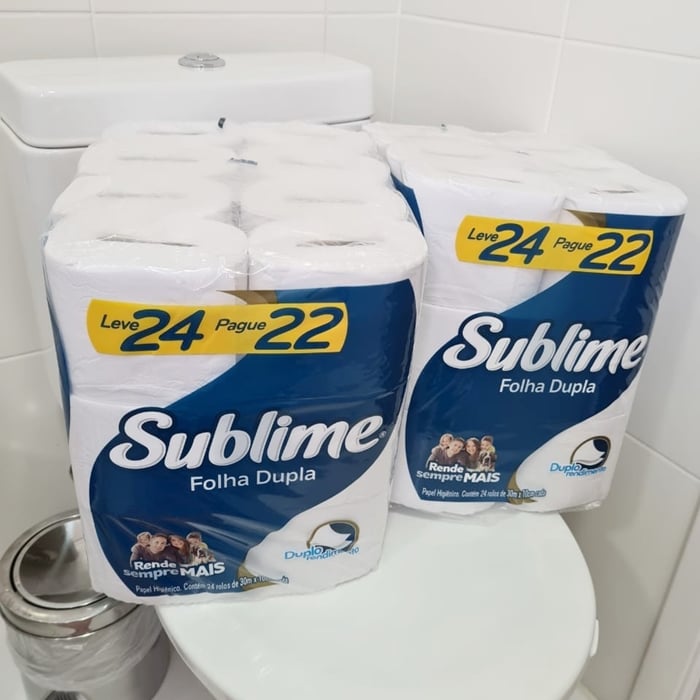 Papel Higiênico Folha Dupla Sublime Softys - 24 Rolos 30m na Amazon