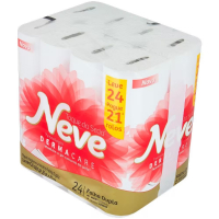 Papel Higiênico Neve Toque Da Seda Dermacare Folha Dupla - 24 Rolos na Casas Bahia