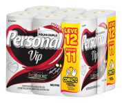 Papel Higiênico Personal VIP, Folha Dupla, 12 unidades na Amazon