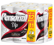 Papel Higiênico Personal VIP – Folha Dupla, 12 unidades na Amazon