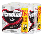 Papel Higiênico, Personal VIP – Folha Dupla, 12 unidades na Amazon