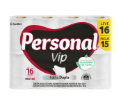 Papel Higiênico Personal – Vip Folha Dupla – 16 Unidades na Amazon