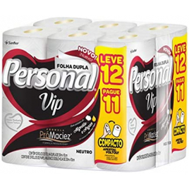 Papel Higiênico VIP Folha Dupla Personal 12 unidades na Amazon