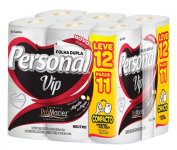 Papel Higiênico – Personal VIP Folha Dupla, 12 unidades na Amazon