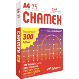 Papel sulfite Chamex A4 75g 210x297 - 300 Folhas na Shopee