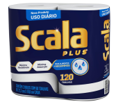Papel Toalha, 120 Toalhas Scala Plus (2 Rolos de 60 Toalhas Cada) na Amazon