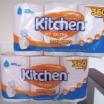 Papel Toalha Kitchen Jumbo Folha Dupla – Pack com 3 rolos de 120 unidades de 19×20 cm cada na Amazon