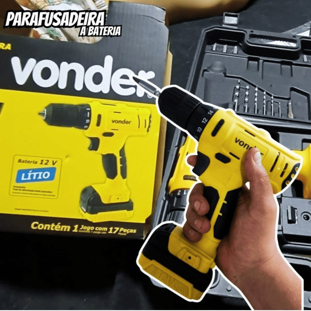 Parafusadeira à Bateria 3/8” 12v Biv Pfv 120 Vonder na Amazon