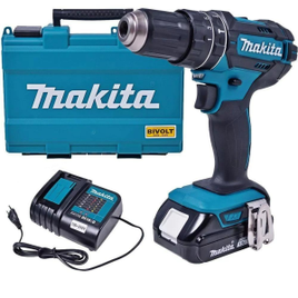 Parafusadeira e Furadeira De Impacto A Bateria 18V Makita Dhp482sy na Extra